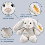 Steiff Hoppie Hase 18 cm hellgrau, Plüschtier Hase mit Schlappohren, Soft Cuddly Friends, flauschiges Stofftie Kuscheln – Bild 4